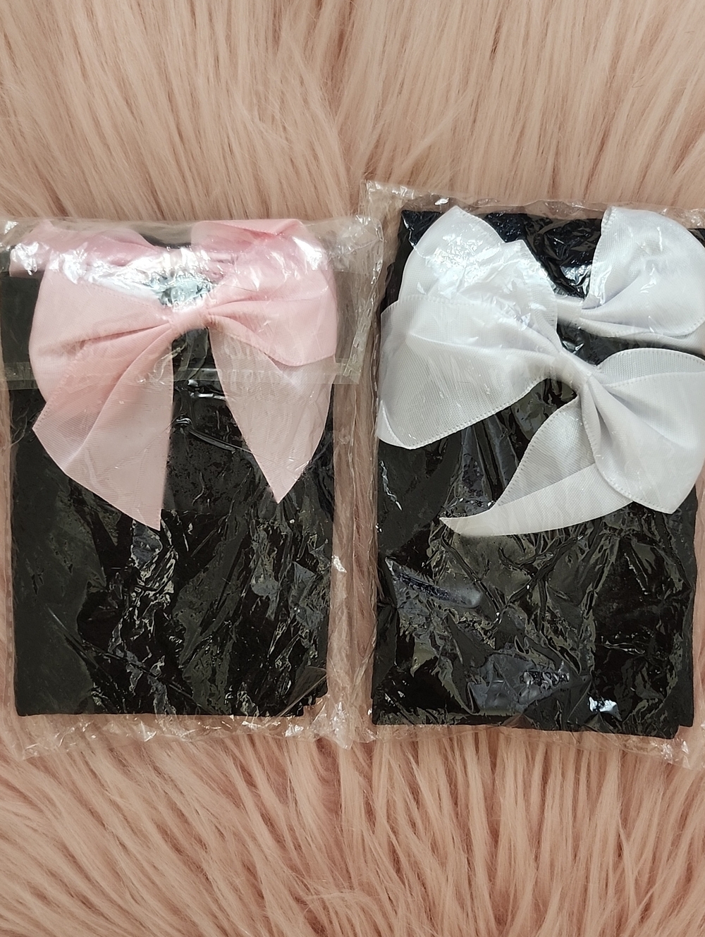 Brand New THIGH-HI Stockings W/SATIN BOW-2CT
